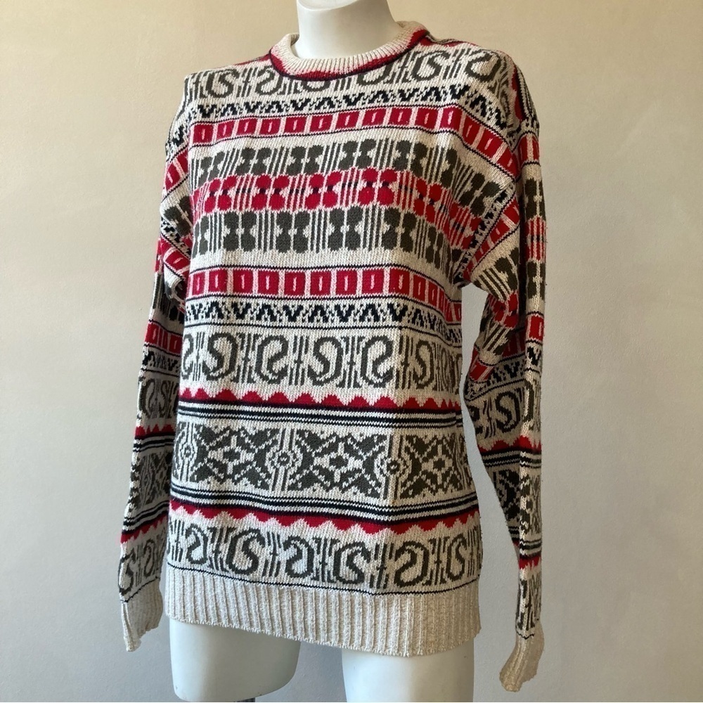 Puritan | Vintage Christmas Holiday Pattern Ugly Grannycore Sweater